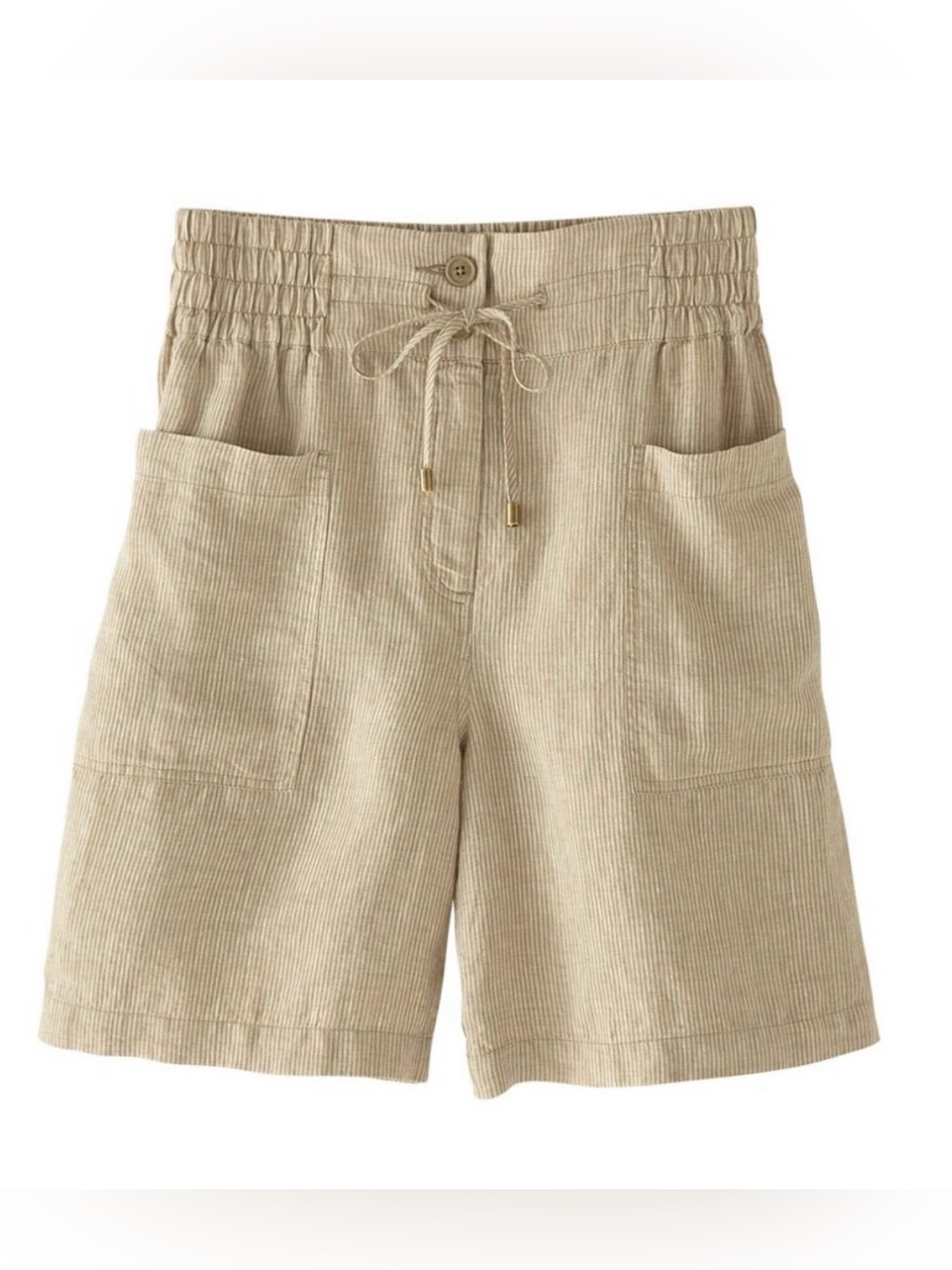 Wrap London 100% Linen Shorts Striped 10